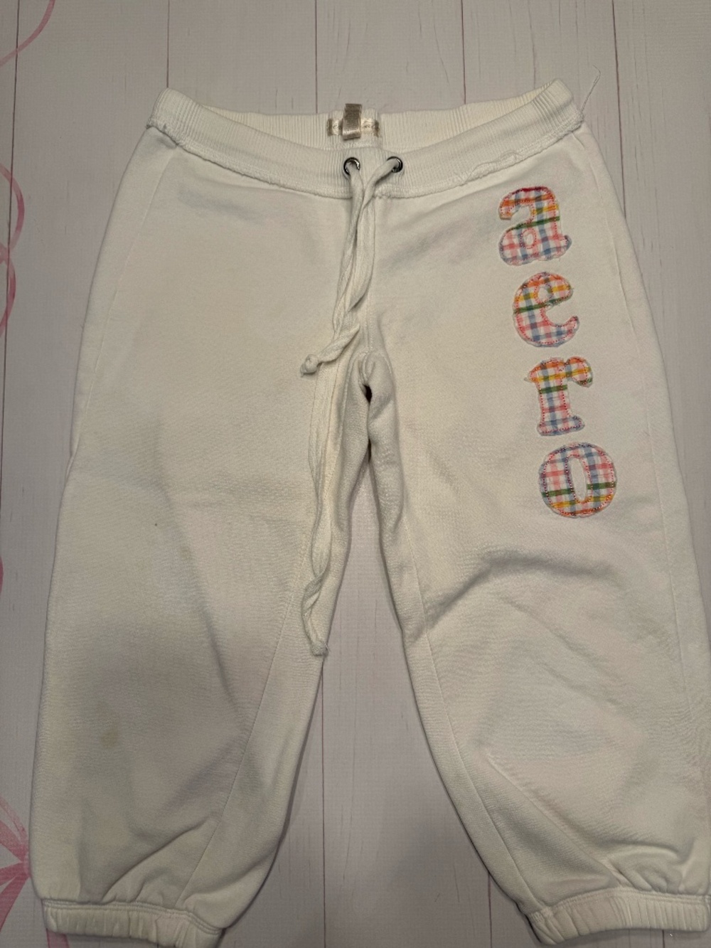 Y2K Aeropostale White Capri Sweatpants Size S